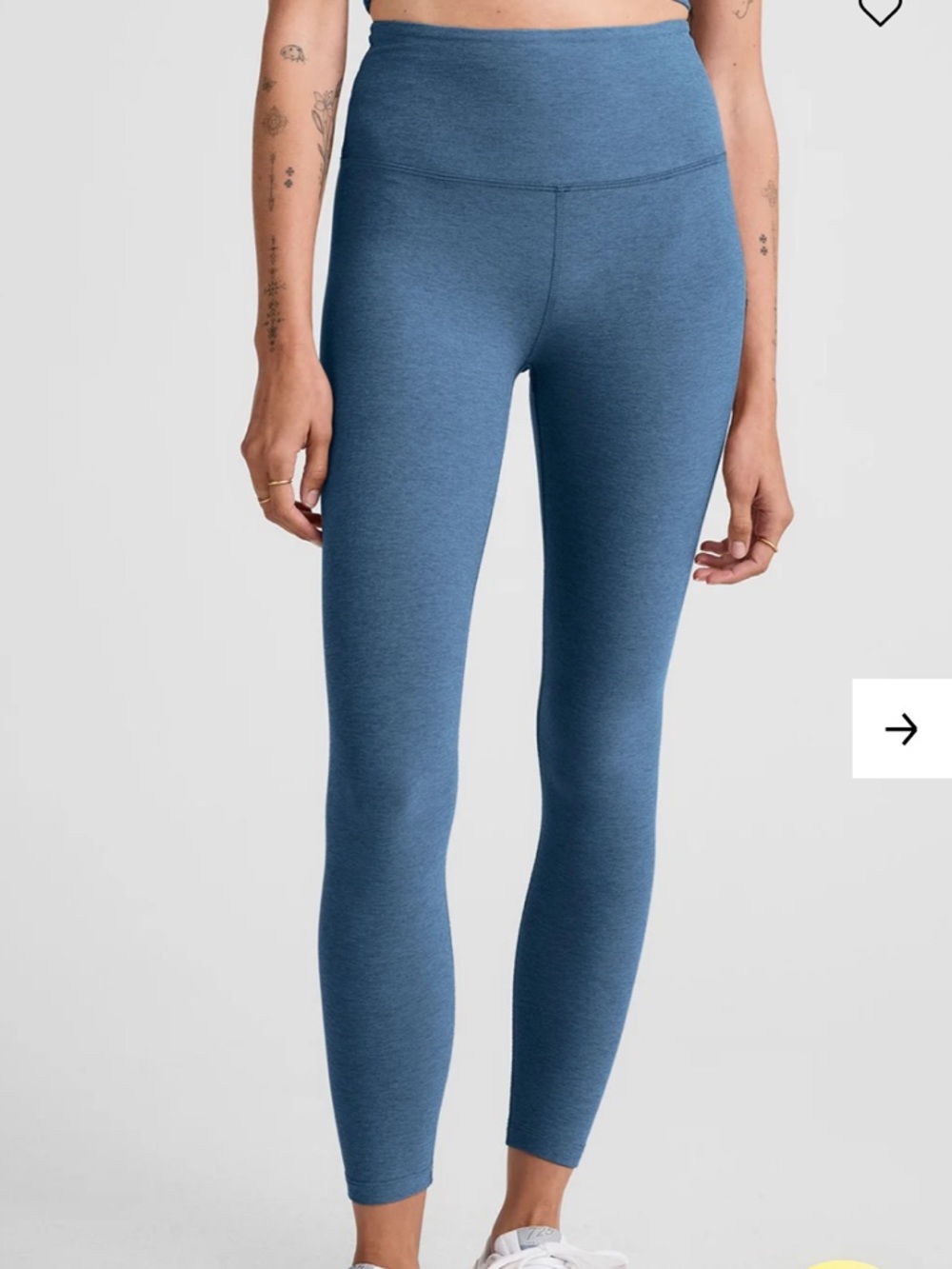 Beyond Yoga Spacedye Caught in the Midi Heather Blue High-Waist Leggings